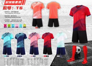 青少年足球训练服套装短袖短裤吸湿排汗耐磨面料