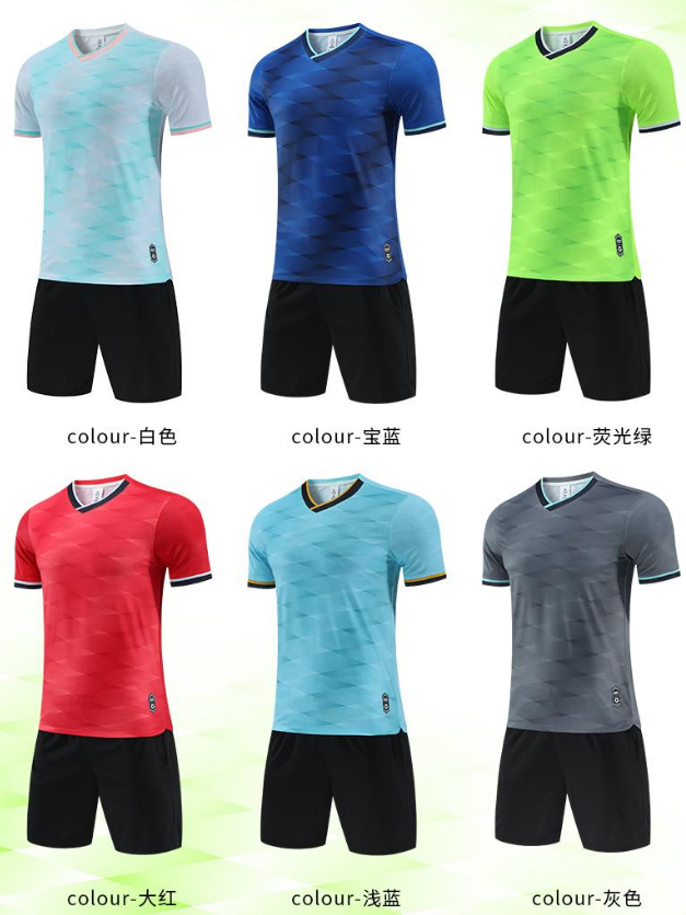 成人足球训练服套装 业余球队比赛服 印字印号 1 件起订